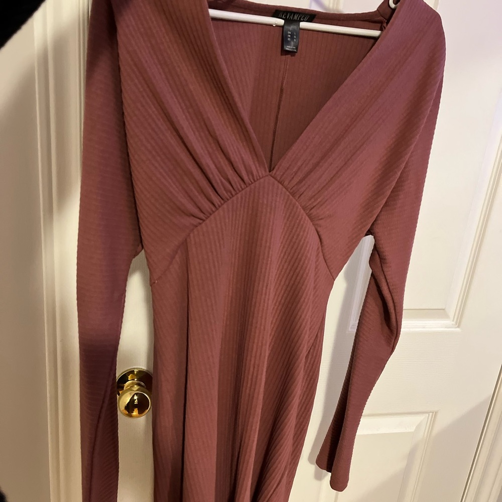 Mauve pink bodycon dress